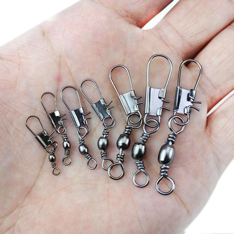 50pcs Khóa Link Câu Cá, Khóa Link Chịu Tải Lớn, Phụ Kiện Câu Đài Cao Cấp