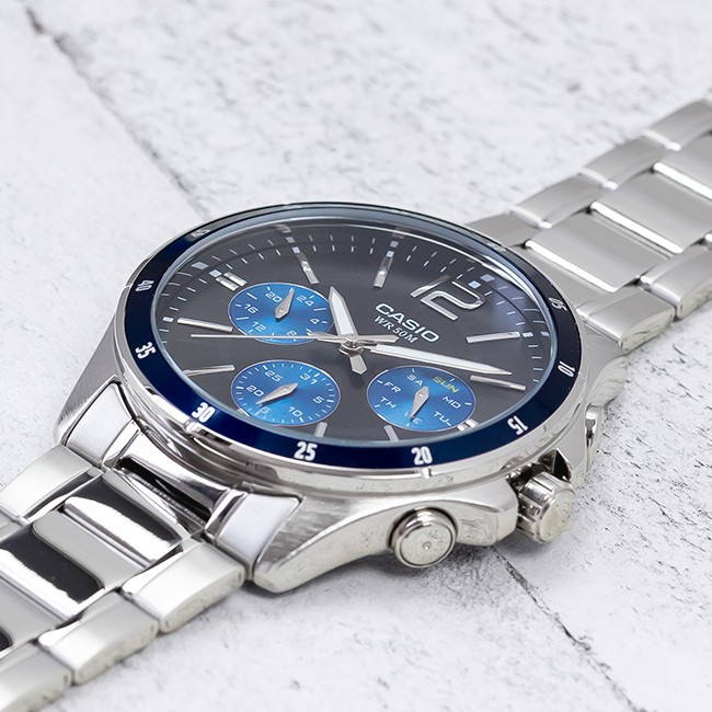 Đồng hồ nam dây kim loại Casio MTP-1374D-2AVDF chính hãng