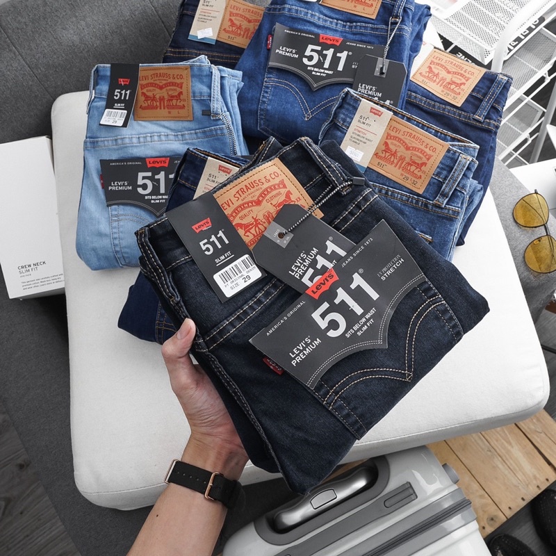 Quần jean Nam Cao cấp Xanh nhạt jean co giãn ống đứng | BigBuy360 - bigbuy360.vn