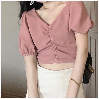 [ĐỒNG GIÁ 99K] Áo Croptop Kiểu Rút Trước Ngực
