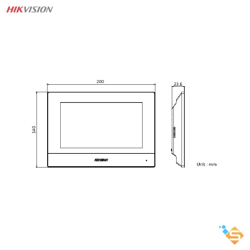 Bộ Combo chuông hình không dây Hikvision kết nối Wifi DS-KH6320-WTE1 Nút Nhấn + Camera 2MP + Màn hình 7 inch