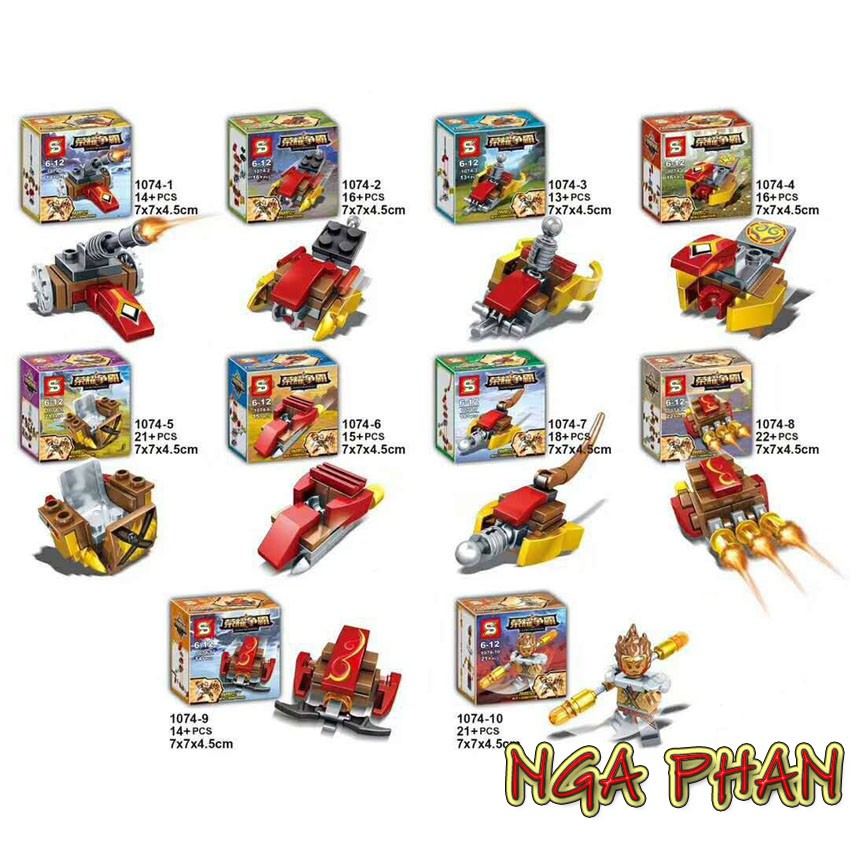 Robot Tôn Ngộ Không 170 chi tiết 10 trong 1 Lego SY Đồ Chơi Xếp Hình Lắp Ráp