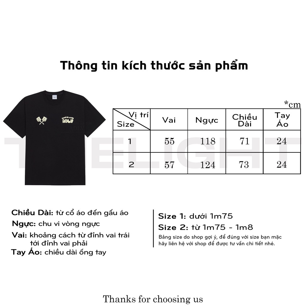 Áo phông ADLV kẹo dẻo best quality unisex TLS oversize streetwear chất liệu cotton form rộng bản cao cấp