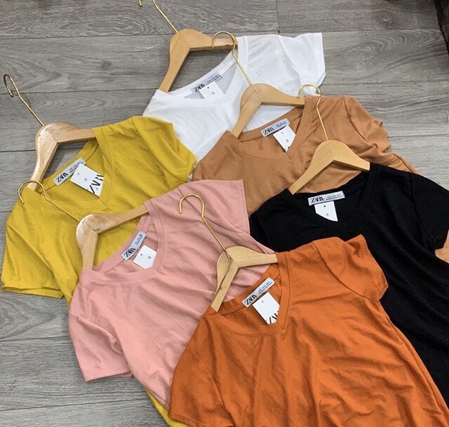 Áo phông cổ tim chất đũi giấy cực mát | BigBuy360 - bigbuy360.vn