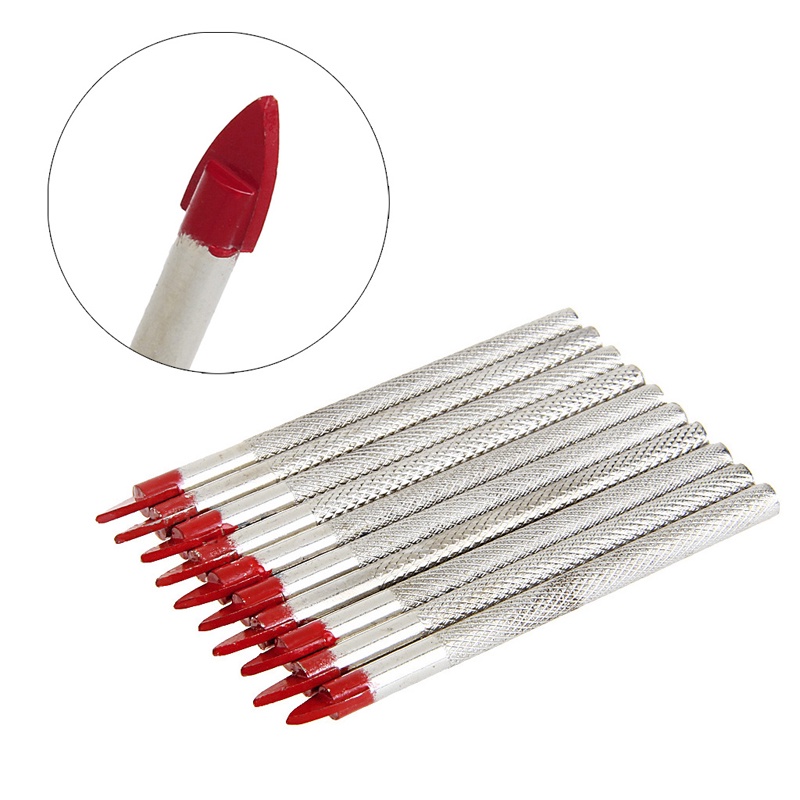 Bộ 10 Mũi Khoan Kính / Gạch Men / Cacbua 3 / 16 &quot;Chuyên Dụng