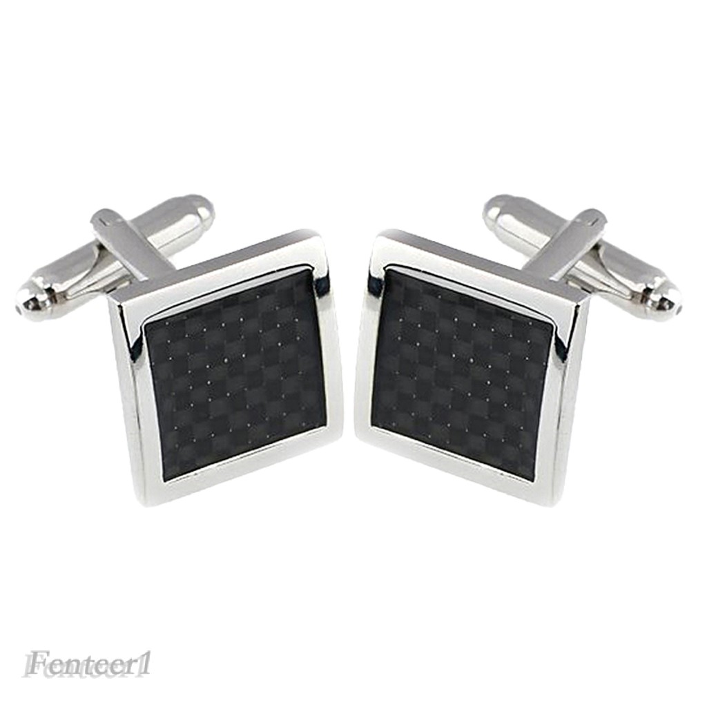 [Fenteer1] Khuy Măng Sét Áo Sơ Mi Nam Hình Chữ Nhật Bằng Đồng Thau Cho Tiệc Cưới