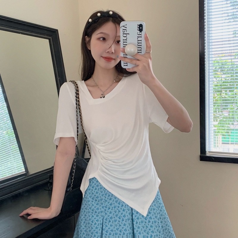 Áo Thun Tay Ngắn Thiết Kế Mới Thời Trang Mùa Hè Dành Cho Nữ