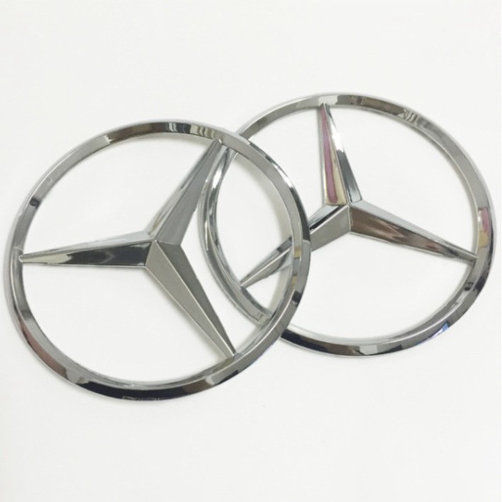 Sản Phẩm Logo biểu tượng sau xe Mercedes đường kính 90mm .
