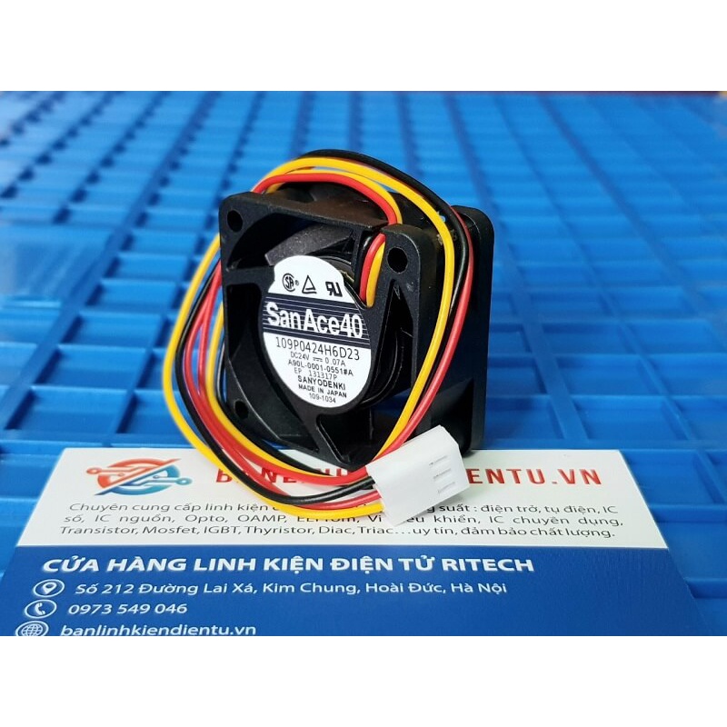 Quạt San Ace 40 109P0424H6D23 24V/0.07A 40x40x20mm Giắc Cắm Fanuc