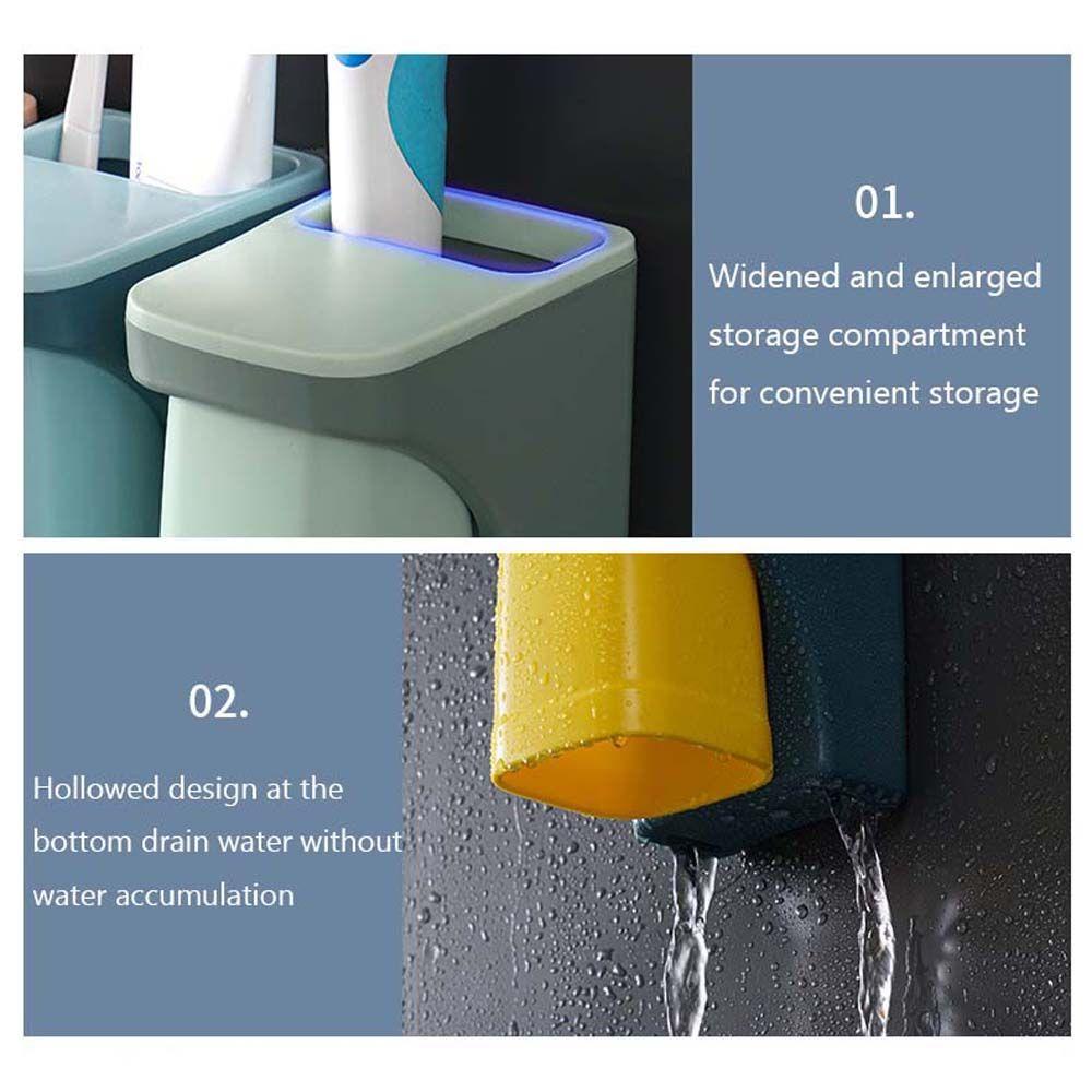 JARRED Giá Đỡ Bàn Chải Đánh Răng / Lược Gắn Tường Nhà Tắm Tiện Lợi