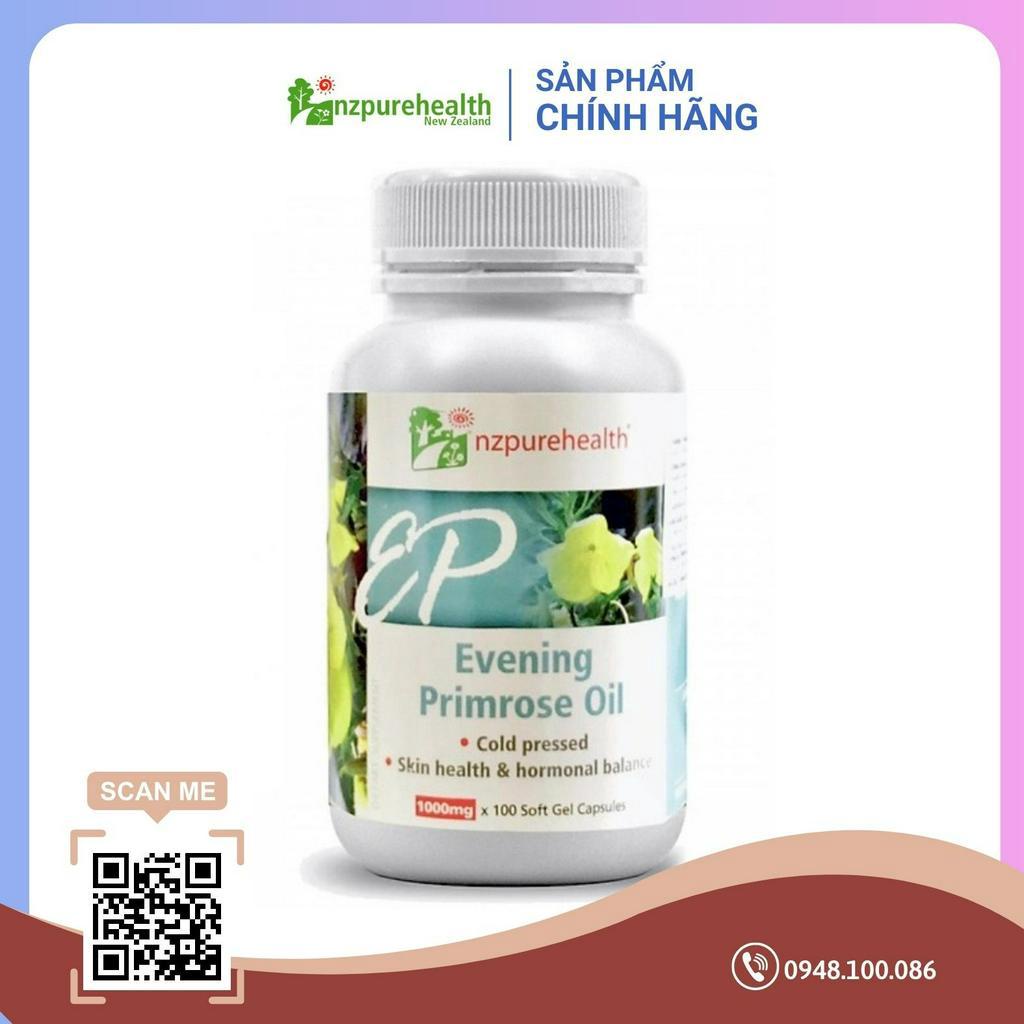 Viên uống tinh dầu hoa anh thảo Evening Primrose Oil Nzpurehealth 100 viên