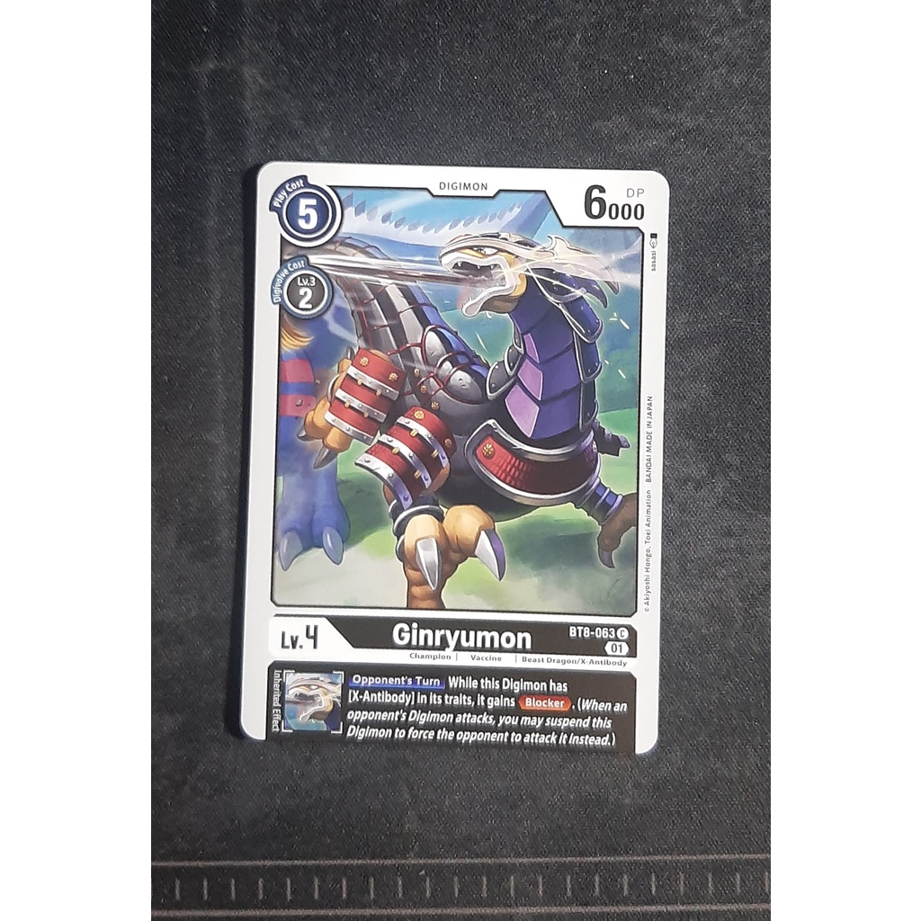 THẺ BÀI DIGIMON BT8-063 - Ginryumon - Digimon - Common