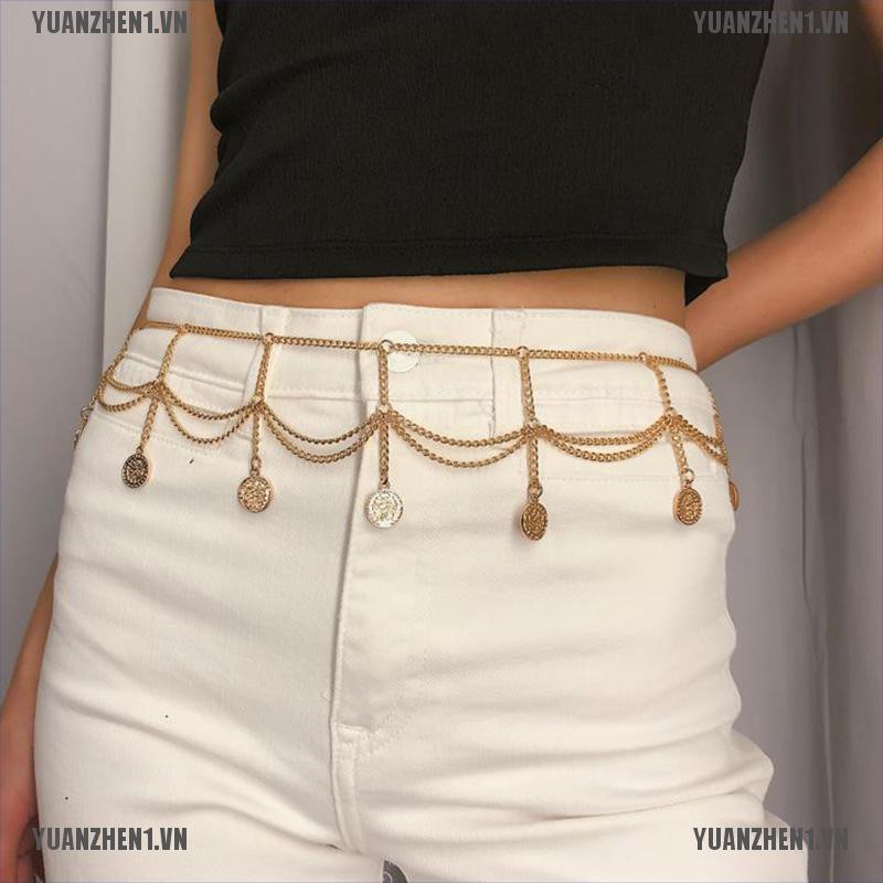 [YUANZHEN1] Dây Chuyền Toàn Thân Nhiều Lớp Họa Tiết Hình Học Sáng Tạo