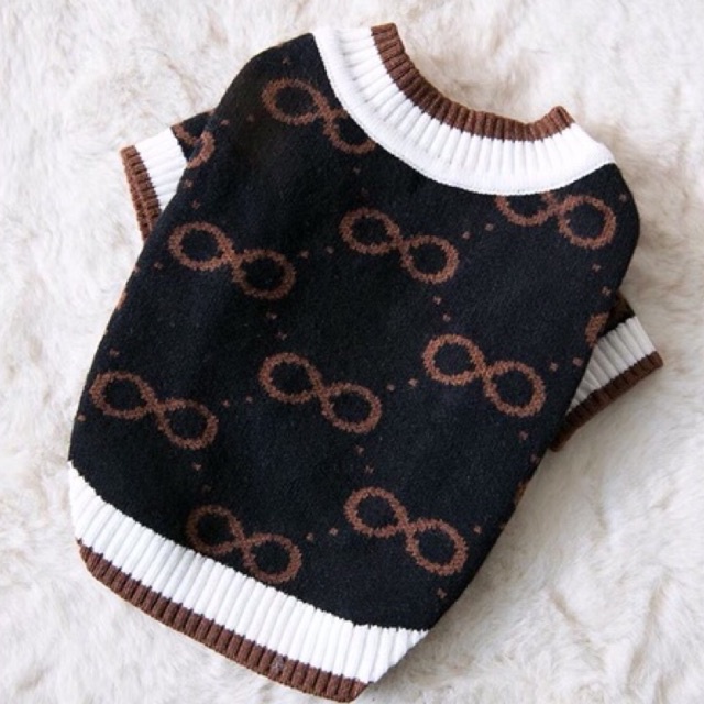 Áo cadigan len cài khuy cho chó mèo