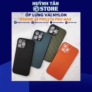 Ốp lưng iphone 14 pro max ip 14 pro nhựa dẻo vải nylon nhiều màu chống bám vân tay bảo vệ camera huỳnh tân store