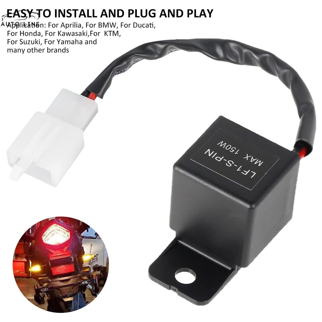 Rơ Le Đèn Xi Nhan 12V 12A / 150W 2 Pin Kèm Dây Chuyên Dụng Cho Xe Mô Tô SHOPCYC0888