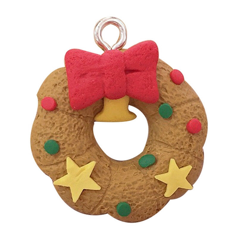 Set 6 mặt phụ kiện bánh gừng Giáng sinh treo trang trí cửa/cây thông Noel