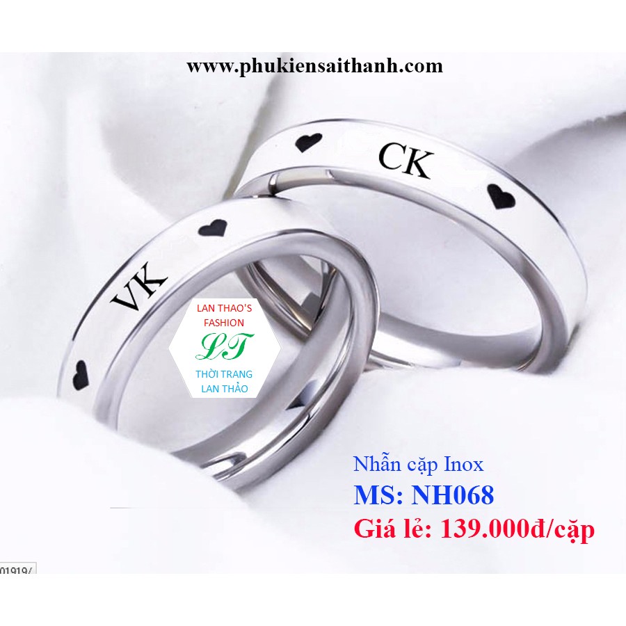 Nhẫn cặp Inox HQ VK-CK đáng yêu