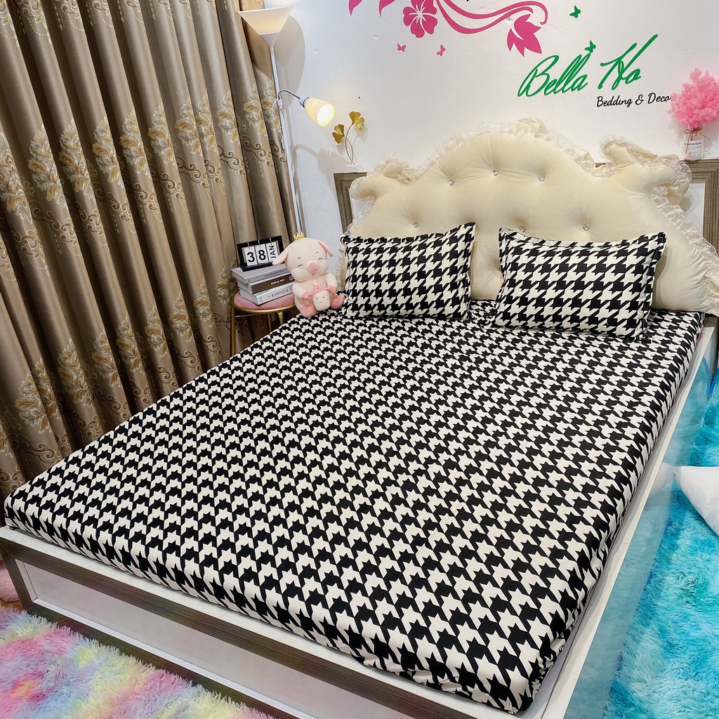 Bộ ga gối 3 món , set 1 ga 2 vỏ gối siêu mát mịn đủ kích thước