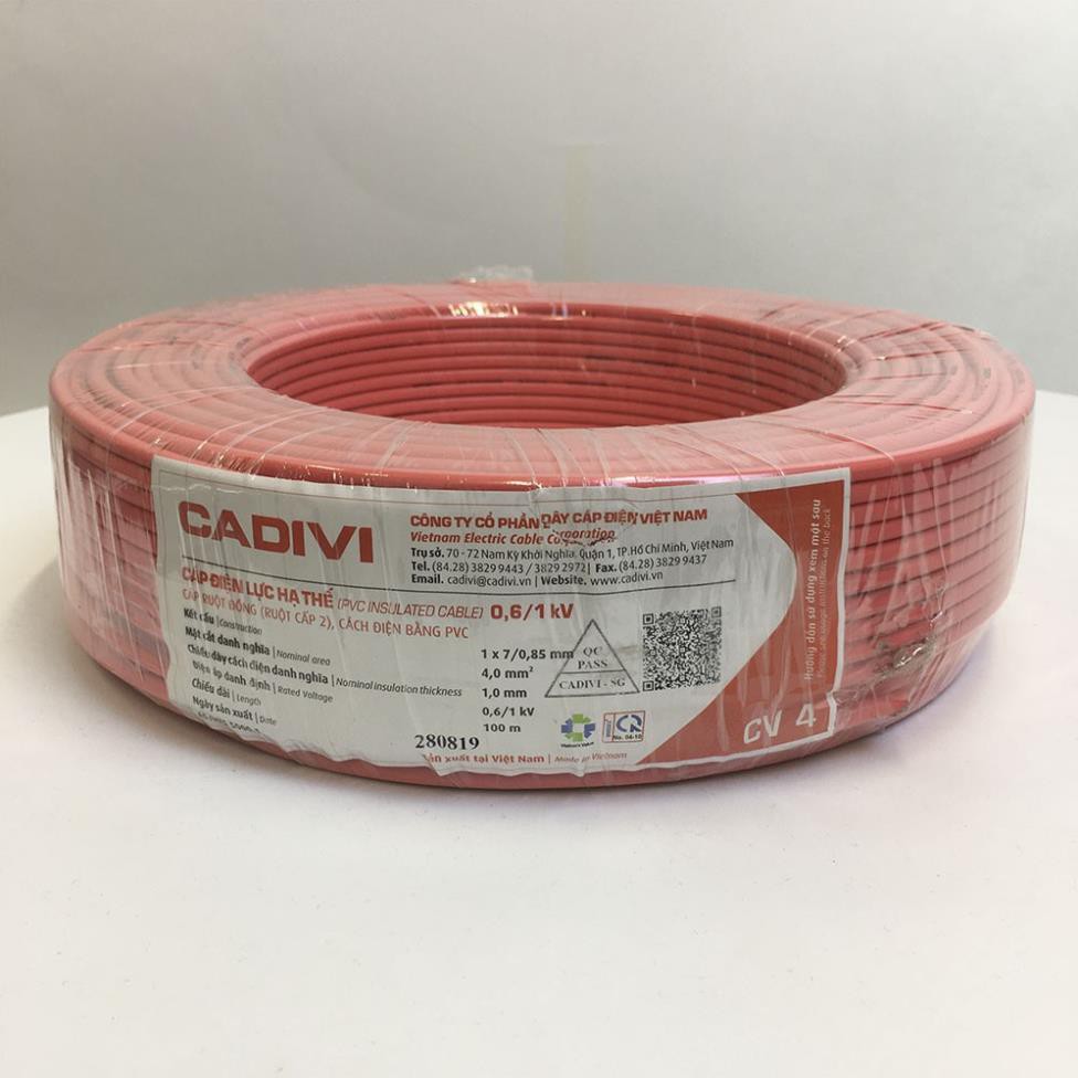 Dây Điện Đơn CADIVI CV 4.0 mm2