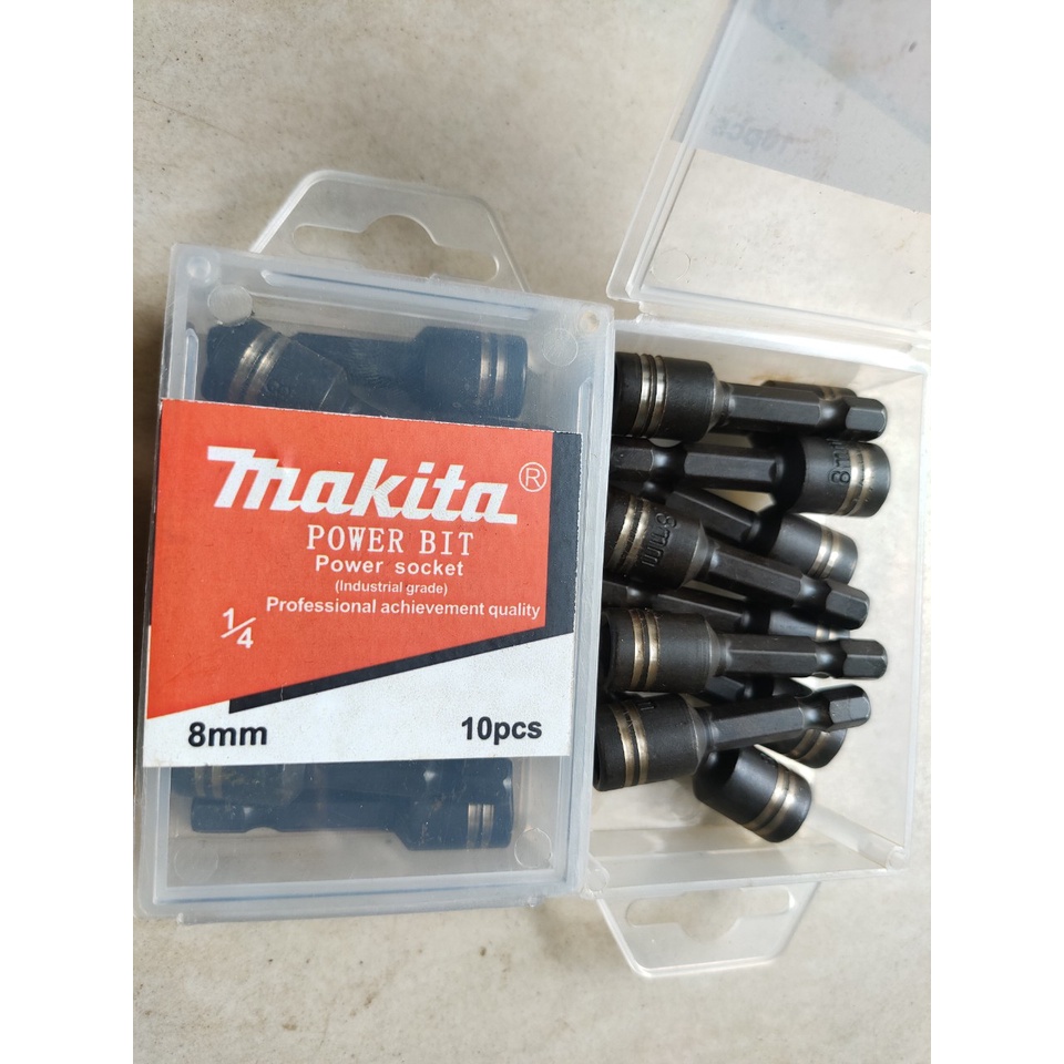 Đầu Bắn Tôn 8mm   Hiệu MAKITA Cao Cấp Có Nam Châm Hít - Thép Hợp Kim Cao Cấp
