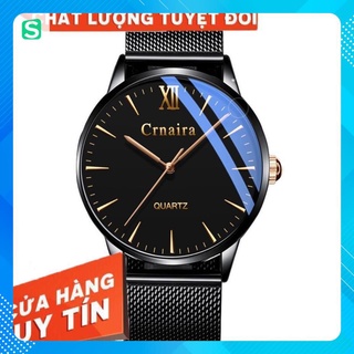 [HÀNG CHUẨN AUTH] Đồng Hồ Nam Crnaira Japan C3079 Siêu Mỏng Dây Thép Lụa Cao Cấp