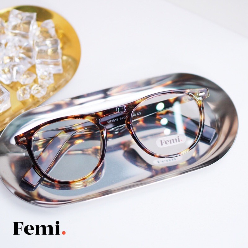 Gọng kính tròn Femi Brooks chính hãng mắt kính cận tròn nam nữ