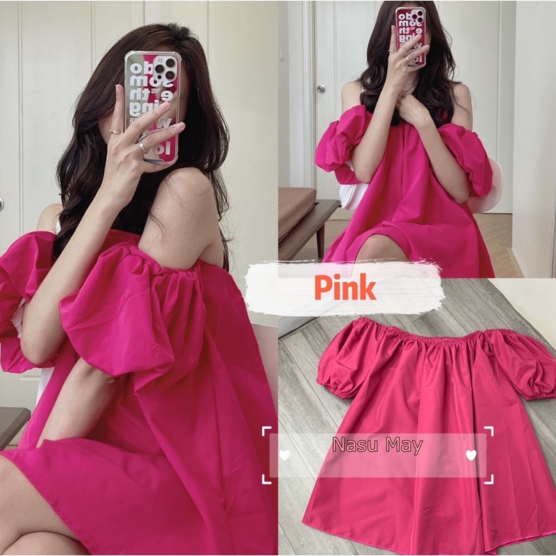 Áo trễ vai, áo hở vai babydoll nữ đẹp bèo tay phồng rộng dễ thương, mặc đi chơi, s