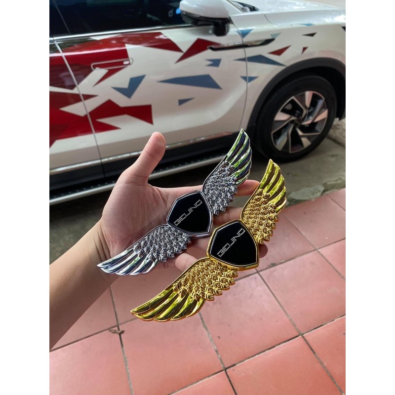 Logo cánh chim ô tô ⚡HÀNG LOẠI 1⚡ logo cánh chim Beijing X7 chất liệu hợp kim sang trong cao cấp