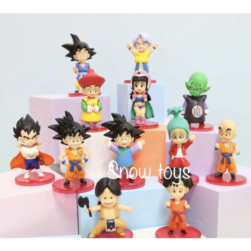 Mô hình Dragon Ball - WCF 13 nhân vật hồi nhỏ - Goku Gohan Goten Vegeta Trunks Bulma Piccolo Krillin Pan Upa Cao 8 -12cm