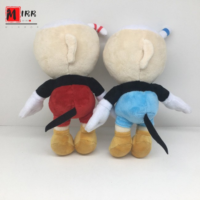Đồ Chơi Nhồi Bông Hình Cuphead 9.8 Inch,Cuphead Mugman Plush 9,8 " Đồ chơi nhồi bông mềm cho trẻ em,Phiêu lưu Cuphead