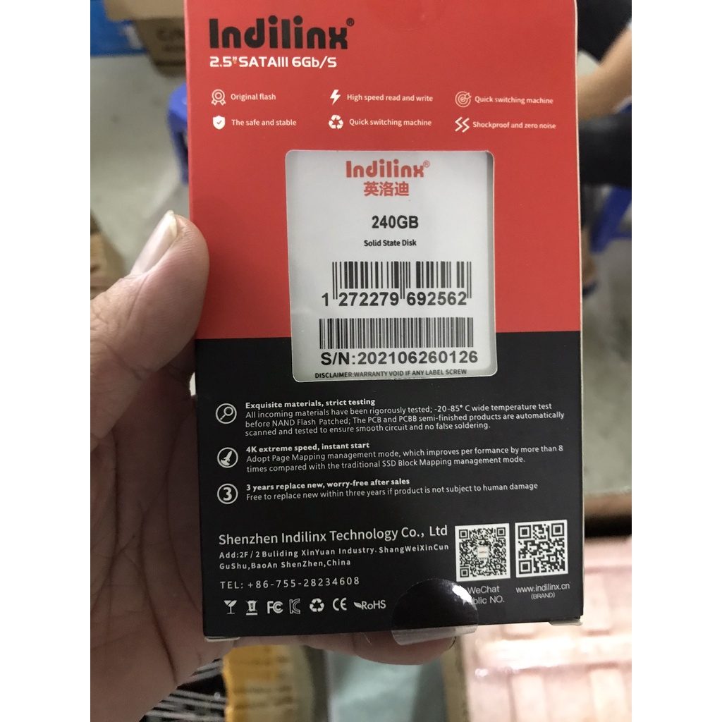 Ổ cứng SSD 240Gb KingSpec | Indilinx | Glowy - Bảo hành chính hãng 36 tháng