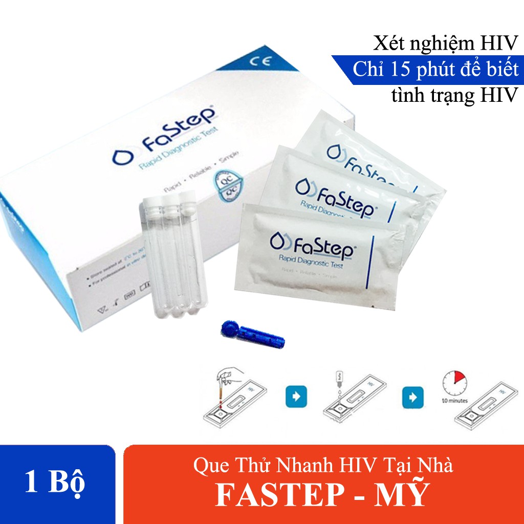 [SHIP SIÊU NHANH] Combo 3 Bộ Test Nhanh HIV Fastep Nhập Khẩu Mỹ - Test Nhanh, Thao Tác Dễ Dàng Với Độ Chính Xác Cao