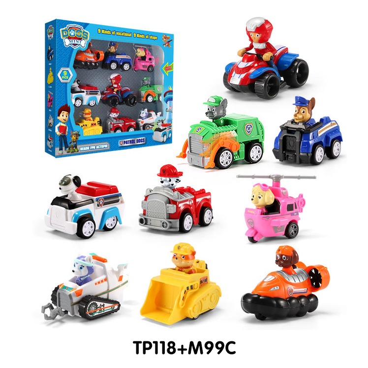 Bộ 9 nhân vật chó cứu hộ Paw Patrol chạy trớn G9/A11/999/666