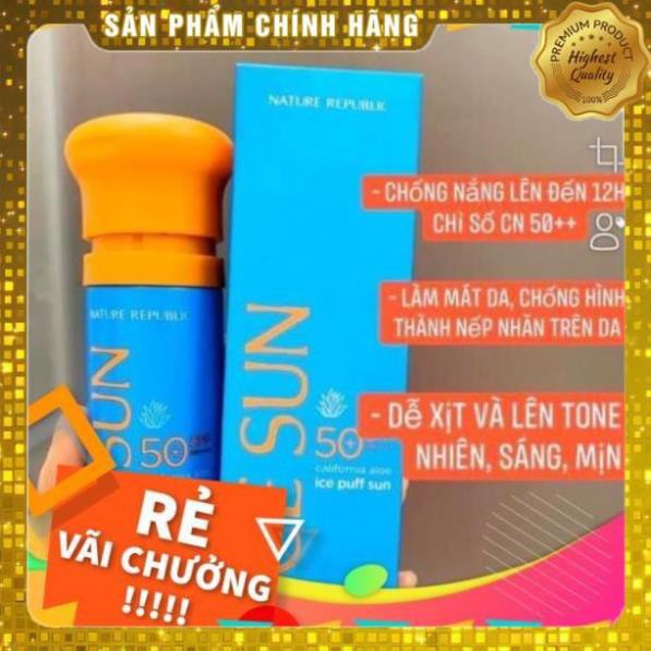 Kem chống nắng Ice Sun Nature Republic SPF50 PA+++ 100Ml - Không gây bết dính, thẩm thấu nhanh (AUTH)