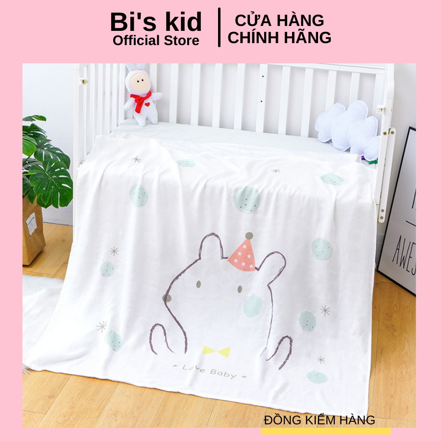 Chăn lụa cho béADENchăn cotton lụa sợi tre mềm nhiều công dụng KT 1m X 1m2