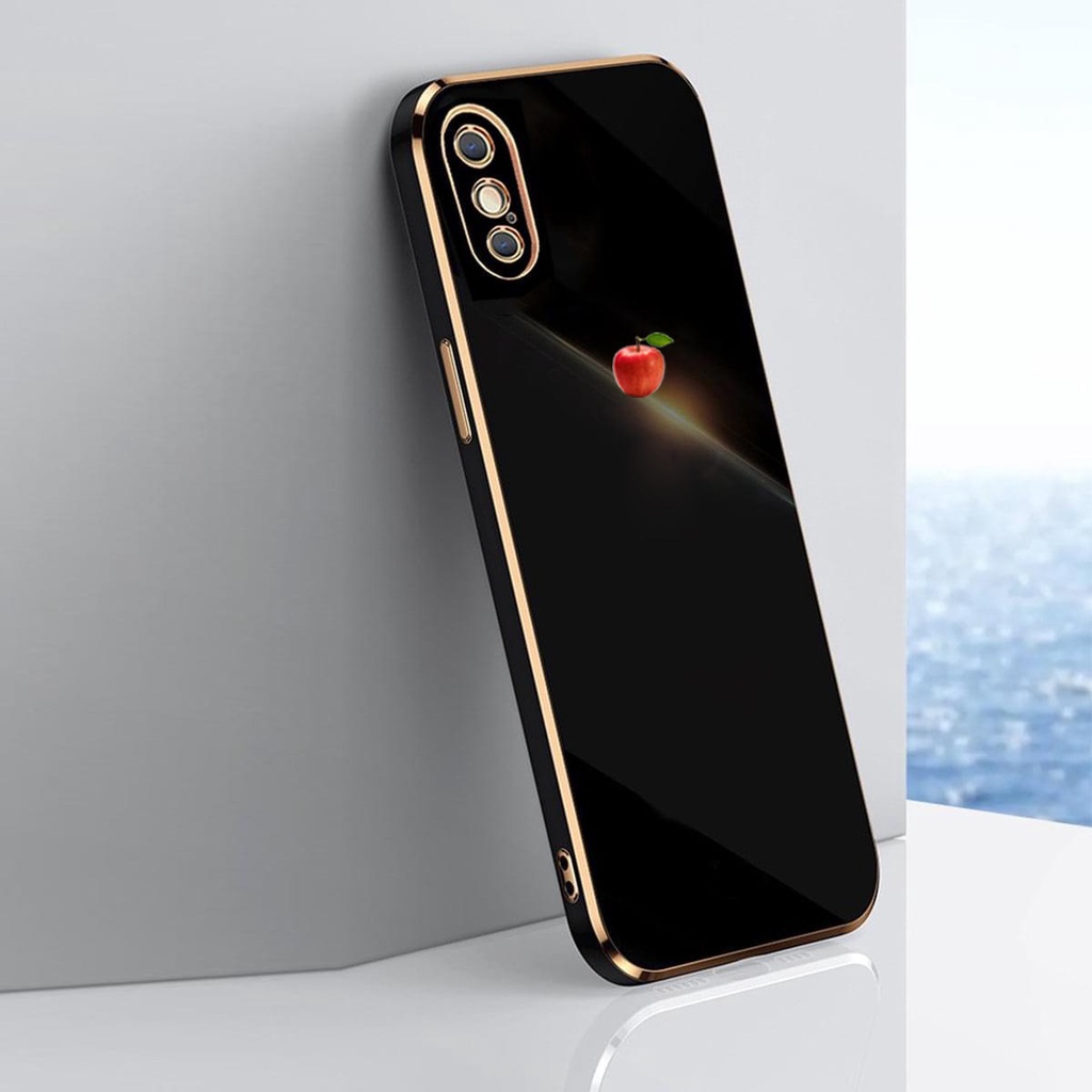 Ốp lưng X - Xs - Xs Max cạnh vuông kiểu dáng 12 cực đẹp. Ốp dẻo, viền vàng sang trọng.