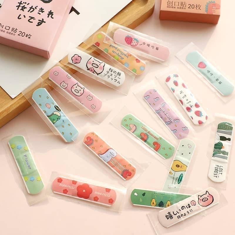 HỘP 20 BĂNG GÂU HÌNH HOẠT HÌNH DỄ THƯƠNG CHO BÉ