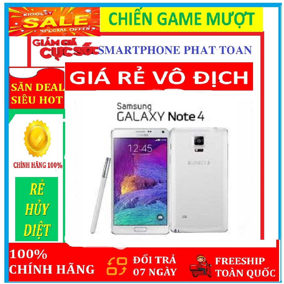 [SIÊU SALE] Điện thoại Samsung Galaxy Note4 - Samsung Note 4 2sim ram 3G/16G/32G CHÍNH HÃNG