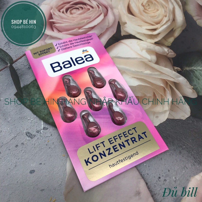 Serum dưỡng da Balea, viên nang dưỡng da mềm mượt, tác dụng tức thì, Hàng Đức chính hãng