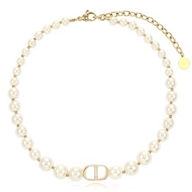 Dây Chuyền Nữ Đính Ngọc Trai Nhân Tạo Mặt Dây Chữ DD Sang Chảnh Jussy Fashion Kiểu Vòng Cổ Choker Phong Cách Hàn Quốc