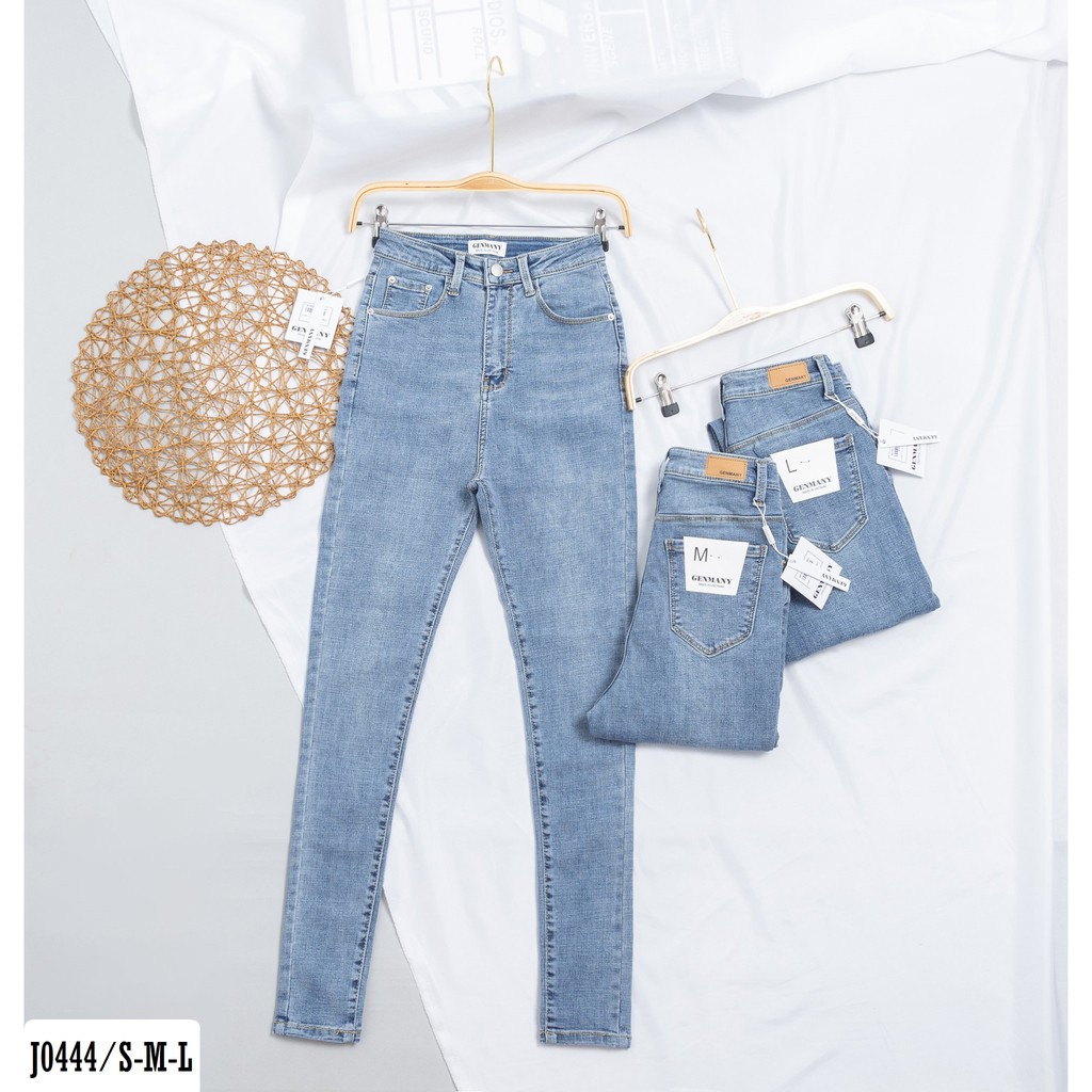 Quần Jean Skinny Nữ Màu Nhạt Lưng Siêu Cao Tôn Dáng J0444