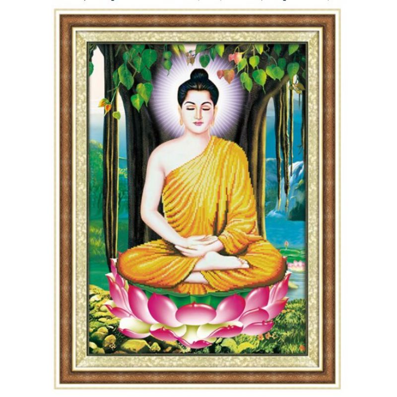 Tranh thêu Phật Thích Ca kích thước 48*64cm