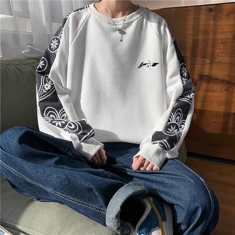 Áo thun tay dài in hình hoạt hình phong cách Hàn Quốc cho nam