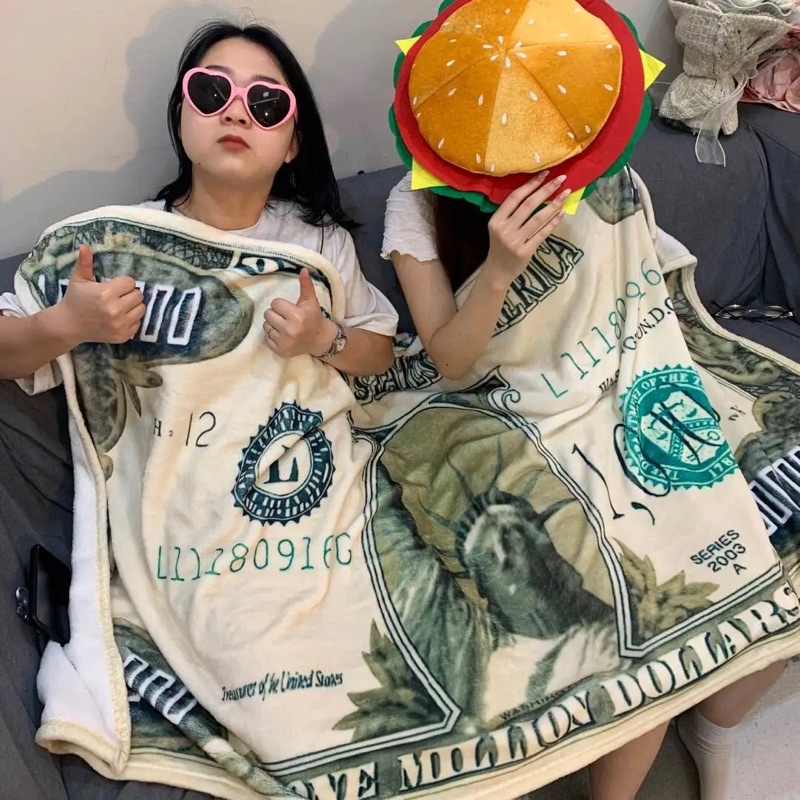 Chăn Lông Mịn Hình Tờ Ngộ Nghĩnh 90x180cm