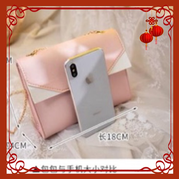 [XẢ] Túi đeo chéo mix viền xinh xắn