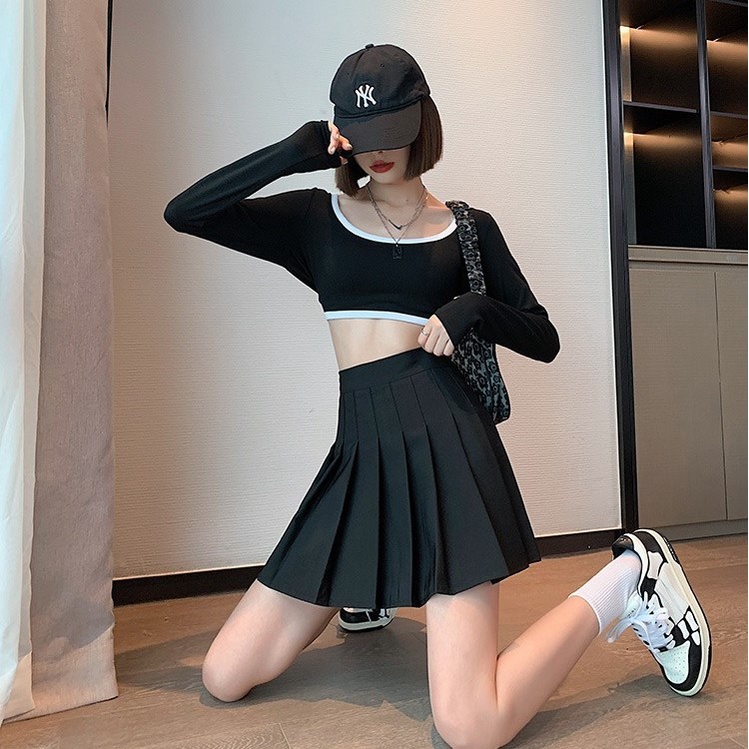 Váy nữ xếp ly, chân váy chữ A, chân váy tennis lưng cạp cao, form siêu chuẩn hàng cao cấp - Alice store