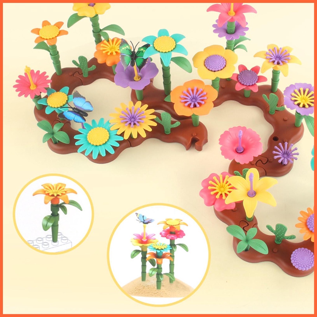 Đồ Chơi Xây Dựng Khu Vườn Hoa Đồ Chơi Giáo Dục Lý Tưởng Giáng Sinh &amp; chunvn Cho Bé Gái