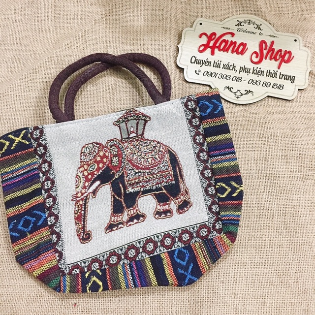 Túi thổ cẩm thêu mẫu Hàn Quốc ( như hình )
