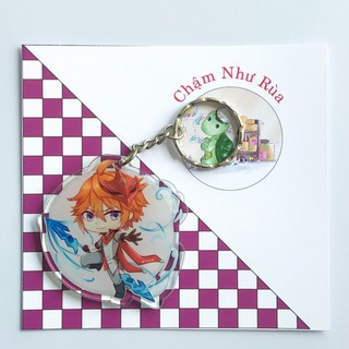 Móc khóa Genshin Impact - Mica 2 mặt - Mẫu Childe